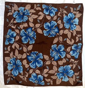 Vintage VERA Neumann Scarf ~ Sign ~ Brown